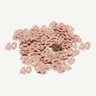 40 År Bordskonfetti Roséguld
