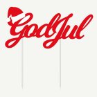 God Jul Tårtdekoration Röd