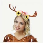Renhorn Hårband Med Blommor