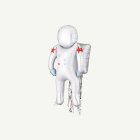 Astronaut Folieballong Silver