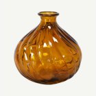 Räfflad Glasvas Amber