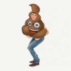 Emoji® Bajskorv Maskeraddräkt