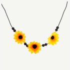 Halsband Solrosor Gul