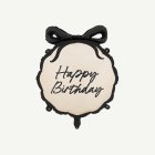 Happy Birthday Folieballong med rosett