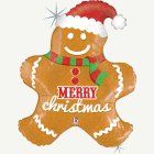 Merry Christmas Pepparkaksgubbe Folieballong