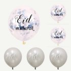 Eid Mubarak Konfettiballonger Silver