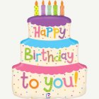 Tårta Happy Birthday Folieballong