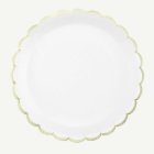 Papptallrikar Guld/Vitt