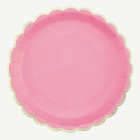 Vågiga Papptallrikar Rosa