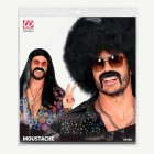 Självhäftande 70-tals mustasch svart