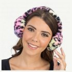 Pälsig Leopard Öronmuffar Flerfärgade