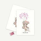 Fingeravtryck Poster Nalle Ljusrosa A3
