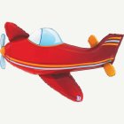 Flygplan Folieballong Röd