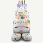 Tårta Happy Birthday Stående Folieballong