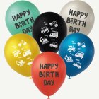 Happy Birthday Wacky Wheels Latexballonger