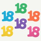 18 År Bordsdekorationer Flerfärgade