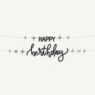 Happy Birthday Bokstavsgirlang Svart