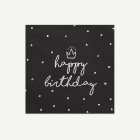 Happy Birthday Servetter Svart