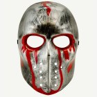 Blodig Hockeymask Silver/Röd