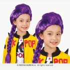 K-Pop Flätad Barnperuk Lila