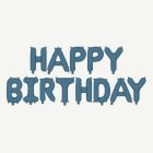 Happy Birthday Folieballonger Marinblå