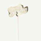 Happy Birthday Tårtdekoration Guld