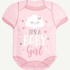 It’s a Baby Girl Folieballong Babybody Ljusrosa