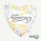 Happy Anniversary Hjärta Folieballong