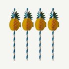 Ananas Papperssugrör Blå/Vit