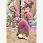 Velour Påskägg På Fot Rosa