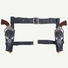 Cowboyhölster med leksakspistoler svart