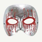 Blodstänk Ögonmask Silver/Röd