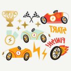Racer Falsk Tatueringar