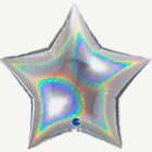 Stjärna Folieballong Holografisk Silver