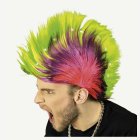 Punkare Peruk Med LED Ljus