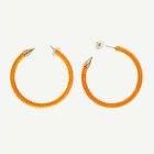 80-tal Hoops Örhängen Neonorange