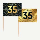 35 År Golden Celebrations Tårtpinnar