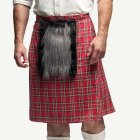 Skotsk Kilt Med Väska Röd