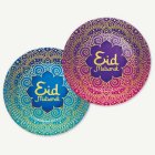 Eid Mubarak Papperstallrikar Lila/Blå
