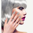Silver Glitternaglar