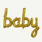 Stor Baby Folieballong Guld