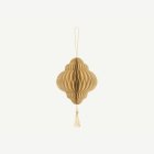 Julpynt Honeycomb Droppe Beige