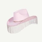 Glitter Cowboyhatt Ljusrosa
