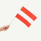 Österrike Flagga På Pinne