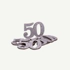 50 År Bordskonfetti Silver