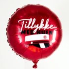Rund Tillykke Med Huen Folieballong Röd