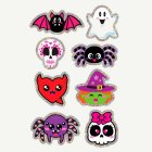 Holografiska Halloween Klistermärken Flerfärgade