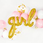 Girl Folieballong Guld