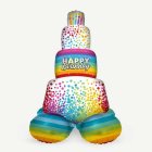 Rainbow Birthday Tårta Folieballong