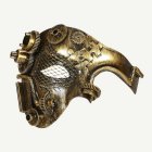 Steampunk Halvmask Guld